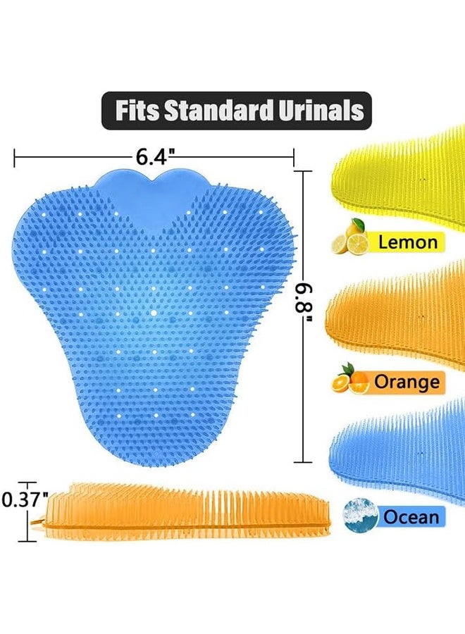 با لوف 3 قطع مزيل رائحة لمبولة، كعكات مزيل رائحة للمبولية، حصائر شبكية معطرة ومقاومة للرذاذ للرجال للحمام، المكتب، المدرسة (نسيم المحيط، الليمون، البرتقال) - Image 2